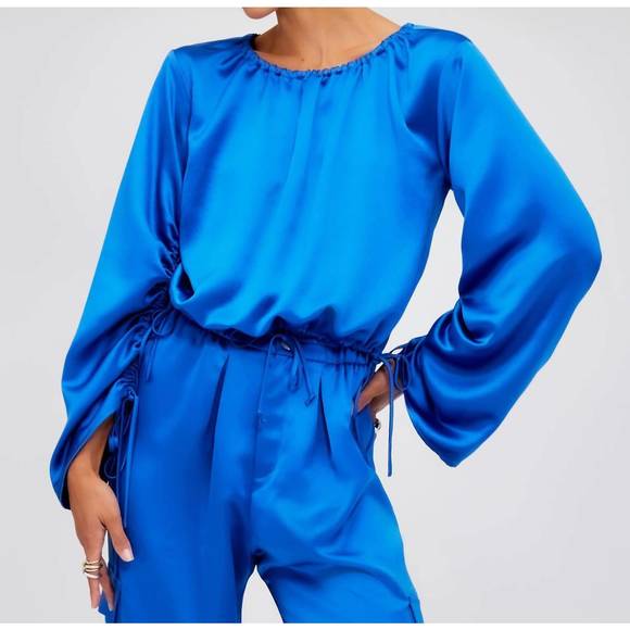 NEW FIFTEEN TWENTY serafina top in sapphire blue